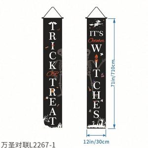 Custom Hanging <b>Banners</b> with ABS Poles Portable for Halloween Valentine's Day Thanksgiving & Various Festivals - Product Image 5