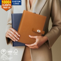 Carnet de notes professionnel A5 A6 A7 en cuir PU avec boucle métallique, emplacements pour cartes, porte-stylo, 6 anneaux, organiseur portable, logo personnalisé, faible MOQ