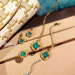 925 ensembles de bijoux simples conjuntos de joyas para mujer joyerias conjuntos ventas por mayor or ensemble bijoux bijoux dubai or bijoux - Product Image 1