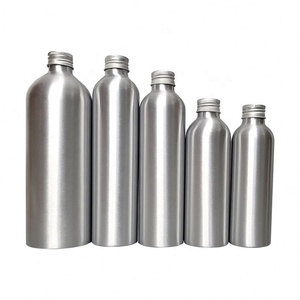 50ml 100ml 120ml 150ml 200ml 250ml Aluminium <b>Bottle</b> With Metal Silver Gold Black Screw Cap - Product Image 2