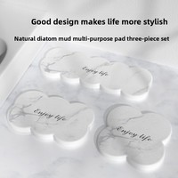 Ensemble moderne pour cuisine : Tapis de séchage rapide et absorbant pour vaisselle et support pour brosses à dents avec porte-savon en diatomite pour la table