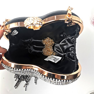 New Heart <strong>Bag</strong> Ladies Tassel <strong>Clutch</strong> Cheongsam Wedding <strong>Peach</strong> Heart Dinner <strong>Bag</strong> - Product Image 5