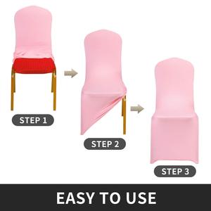 High Quality Party Wedding Event Seat <strong>Covers</strong> Pink <strong>Polyester</strong> Spandex Stretch Banquet Wedding <strong>Chair</strong> <strong>Cover</strong> for Living Room - Product Image 2