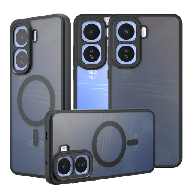For vivo IQOO Neo11 5G 6.82" Case Ultra-thin Soft TPU Frame Clear Matte PC Back Shockproof Cover Coque Fundas