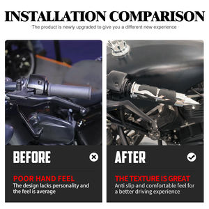 Puños de Manillar de Motocicleta de 25 mm (1\") con Diseño de Llama para Harley Sportster Dyna Softail Touring V-Rod para Yamaha - Product Image 6