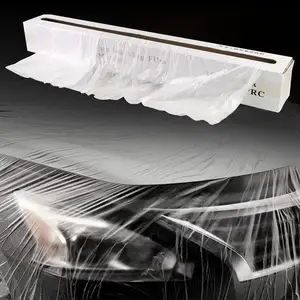 Factory Price PE Plastic Car Paint Protection Masking Film In Roll HDPE Polyethylene Sheet Roll Auto Painting 4*100M /4*150M