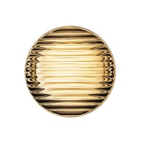 Lampe murale moderne d'extérieur IP65 étanche, petite colonne, gris fumé, verre rayé rond, style lune