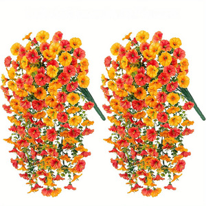 Fleurs artificielles de volubilis 69 Mesh, décoration murale pour le bureau et la maison - Product Image 1