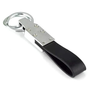 탈부착 가능한 허리 벨트 더블 루프 블랙 스트랩 열쇠고리 키체인 키링 가죽 키홀더 - Product Image 3