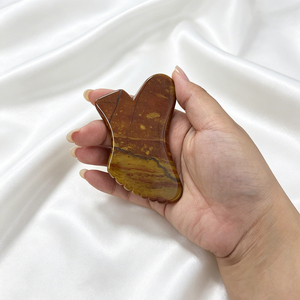 Outils de grattage Gua Sha en Mookaite naturel, planche faciale Guasha faite à la main pour le SPA <span class=keywords><strong>et</strong></span> l'<span class=keywords><strong>acupuncture</strong></span> - Product Image 2