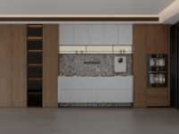 Meuble de cuisine de luxe en bois massif, rangement intelligent, sur mesure, moderne, prêt à assembler, ensemble de meubles de cuisine modulaires en bois massif