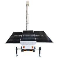 Remorque de surveillance solaire certifiée CE, résistante aux intempéries, pour la surveillance des zones éloignées