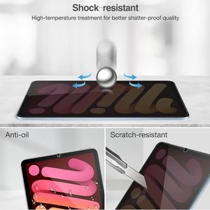 360 °   Protection d'écran anti-espion pour <span class=keywords><strong>iPad</strong></span> Mini 7ème génération (A17 <span class=keywords><strong>Pro</strong></span>) 2024 / Mini 6ème génération 8,3 pouces 2021, film en verre trempé - Product Image 5