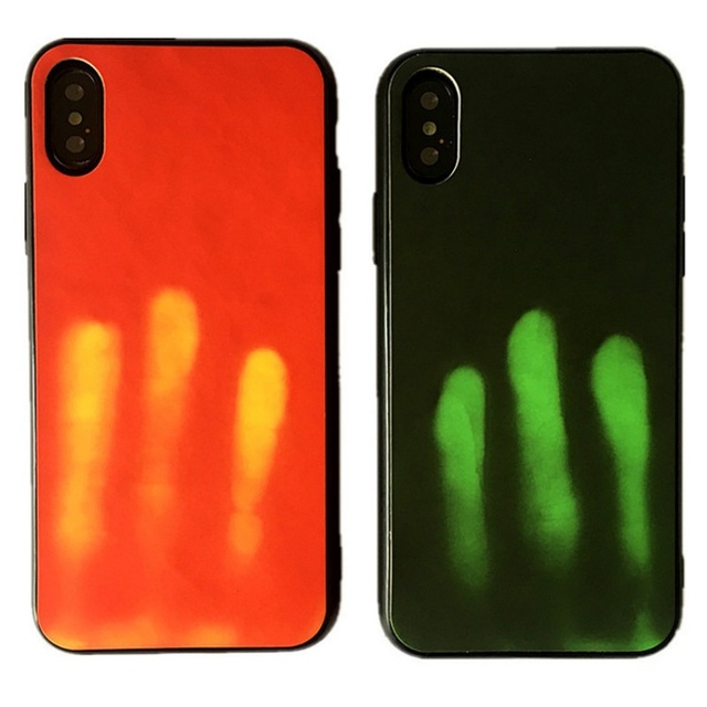 Magical Color Changing Thermal Sensor PU Leather Phone Case for XR with OPP Bag