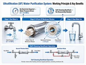Système d'ultrafiltration 1500 LPH (1500 litres par heure) <span class=keywords><strong>pour</strong></span> la purification de <span class=keywords><strong>l</strong></span>'eau UF destinée aux cantines scolaires et aux repas du personnel - Product Image 6