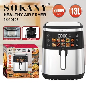 Freidora de Aire Digital de Acero Inoxidable Sokany de 13L para Uso Doméstico, Freidora sin Aceite, Freidora de Aire Inteligente de 14.5 Litros con Pantalla LCD a Color - Product Image 1
