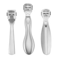 Râpe à pieds ovale en acier inoxydable, tête carrée, lame épaisse détachable, double usage, pour éliminer les callosités et exfolier, outil de pédicure