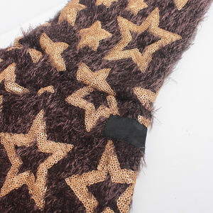 Ropa de invierno de <span class=keywords><strong>Galgo</strong></span> Italiano, suéter mullido <span class=keywords><strong>con</strong></span> estrellas y lentejuelas, de lujo, para perros grandes - Product Image 6