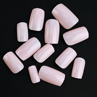 Faux ongles les plus vendus, 100 pièces/paquet, blancs, courts, carrés, couleur unie, à presser