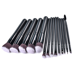 Série preta profissional pincel <span class=keywords><strong>kit</strong></span> de maquiagem venda quente conjunto de escova de maquiagem cabelo sintético rosa saco cuidados de beleza fazer ferramentas normal - Product Image 2