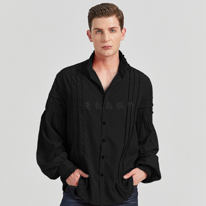 Nuevas Camisas Steampunk Medievales para Hombre, Estilo Retro Casual, <span class=keywords><strong>Disfraz</strong></span> Renacentista Victoriano, para Halloween, Fiestas, Actuaciones Piratas - Product Image 3