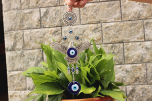 Vente chaude : Amulette Nazar bleue turque, œil porte-bonheur, ornement mural en forme d'aigle, vente en gros, exorcisme, bénédiction, sécurité - Product Image 2