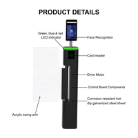 Torniquete Vertical Bidireccional con Lector RFID, Código QR y Control de Acceso Facial, Barrera Giratoria para Supermercados, Gimnasios y Aeropuertos