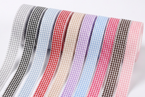 Cinta de poliéster 100% con estampado de tartán a cuadros y lámina dorada, ecológica, estilo clásico británico, tamaño personalizado, GRACE RIBBON - Product Image 4