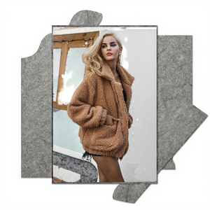 Chaqueta Parka con Capucha J008 para Mujer, Talla Grande, Estilo Vaquero, Cortavientos Impermeable, con un Solo Botón, Abrigo Largo de Otoño, Relleno de Algodón, Diseño a Cuadros - Product Image 3