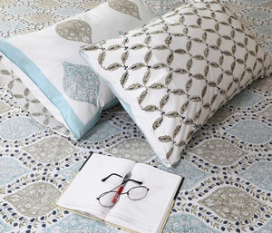 Hand Block Print Cotton <b>Flat</b> Sheet Boho Floral Indian Bedding Queen King Jaipur Handmade - Product Image 6