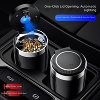 Cendrier de voiture à ouverture rapide avec lumière LED en option, doublure intérieure, support à cendres portable pour accessoire intérieur de véhicule