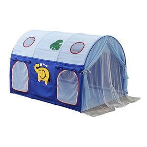 От 4 до 6 лет детская кровать палатка Крытый игровой дом мальчик девочка замок двухъярусная кровать синий и розовый игрушечный тент - Product Image 3