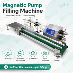 Machine de remplissage automatique à 4 têtes avec pompe magnétique et convoyeur, 10-500 ml, certifiée CE, pour bouteilles de boissons, de sauce soja, de vinaigre et de parfum - Product Image 5