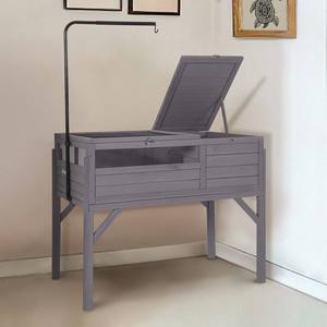 Kaplumbağa büyük muhafaza Habitat ahşap kaplumbağa evi küçük hayvanlar için sürüngen kafesi - Product Image 1