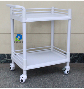 पशु चिकित्सा उपयोग के लिए उपलब्ध ड्रॉअर टिकाऊ 3-परत प्लास्टिक उपकरण कार्ट अस्पताल और क्लिनिक सर्जिकल ट्रॉली - Product Image 6