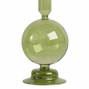Portacandele in vetro a forma di globo verde per centrotavola decorativo - Product Image 3