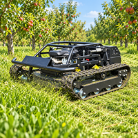Robot Pemotong Rumput Mini 900mm Murah, Mesin Pemotong Rumput Robot Kontrol Jarak Jauh untuk Pertanian