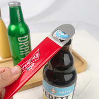 Ouvre-bouteille en acier inoxydable enduit de poudre de style pagaie imprimé OEM Ouvre-bouteille de bière à sublimation promotionnelle avec logo personnalisé