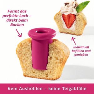 Juego de Cocina: Cortador y Rellenador de Cupcakes de Silicona Circular Perforado para Pan, Pasteles y Muffins - Product Image 3