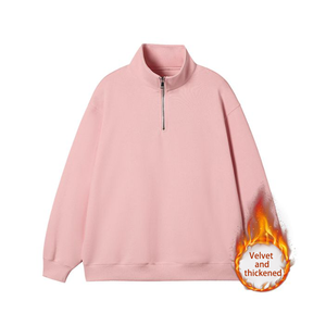 Sudadera con cremallera media <span class=keywords><strong>en</strong></span> blanco personalizada 420 gramos Sudadera de felpa francesa Sudadera con capucha logotipo personalizado 1/4 <span class=keywords><strong>sudaderas</strong></span> con cremallera <span class=keywords><strong>para</strong></span> Unisex - Product Image 6