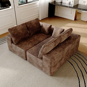 Atunus โซฟาเบดอัดสุญญากาศสำหรับเด็ก, เตียงโซฟาแบบแยกส่วนสีน้ำตาลอ่อนเล่นได้เป็นมิตร - Product Image 2