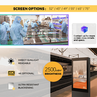 Cina disesuaikan luar ruangan kapasitif layar tampilan LCD layar iklan Digital luar ruangan layar sentuh kios