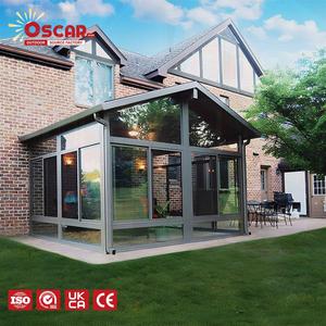 <span class=keywords><strong>Petite</strong></span> véranda en aluminium avec toit en verre pour 4 saisons, porte pliante, patio extérieur, jardin, design de style français, véranda - Product Image 1