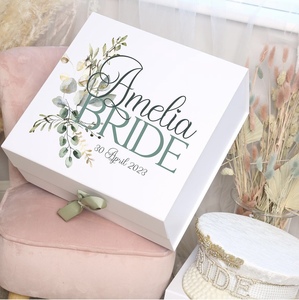 Từ hộp quà tặng với ribbon, Cảm ơn bạn Hộp quà tặng, tùy chỉnh thanh lịch Giấy lưu niệm Ribbon Bridal marriage Guest Hộp Quà tặng đám cưới - Product Image 5