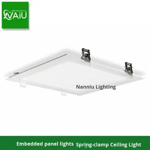 Panel de Luz <span class=keywords><strong>LED</strong></span> Empotrado con Clip de Resorte, 40W/60W, para Placas de Yeso, 30x30, <span class=keywords><strong>60x60</strong></span>, 60*120cm, CRI 80, 220V, para Azulejos - Product Image 5