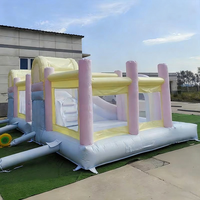 Château gonflable portable sur le thème personnalisé, aire de jeux gonflable avec toboggan et piscine