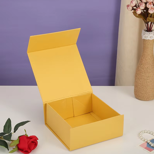 Boîte d'emballage magnétique en carton rigide personnalisée avec logo imprimé recyclable, boîte cadeau en papier - Product Image 1