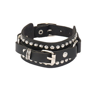 2024 New PU Leather Studded <strong>Bracelet</strong> Punk <strong>Bracelet</strong> Adjustable Goth Cuff <strong>Bracelet</strong> Gothic Rivet Buckle Wristband For Men Women - Product Image 6