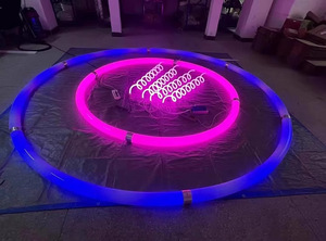 Lumière LED décorative néon à 360 degrés, en acrylique, forme courbée personnalisée, arc coloré circulaire. - Product Image 3