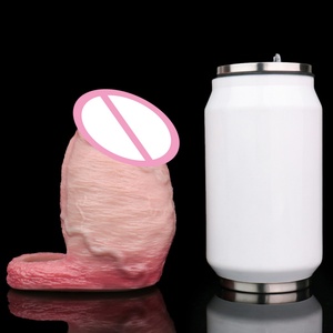 FAAK Realistic Hollow <b>Dildo</b> Silicone Penis Cover Penis Enhancer Cock Ring Sleeve Cock Enlargement & Extensions Sex Toys - Product Image 1